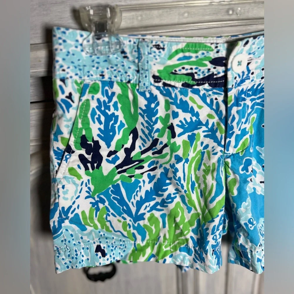 Lilly Pulitzer Callahan Shorts Blue Let’s Cha Cha Preppy‎ Nautical Resort